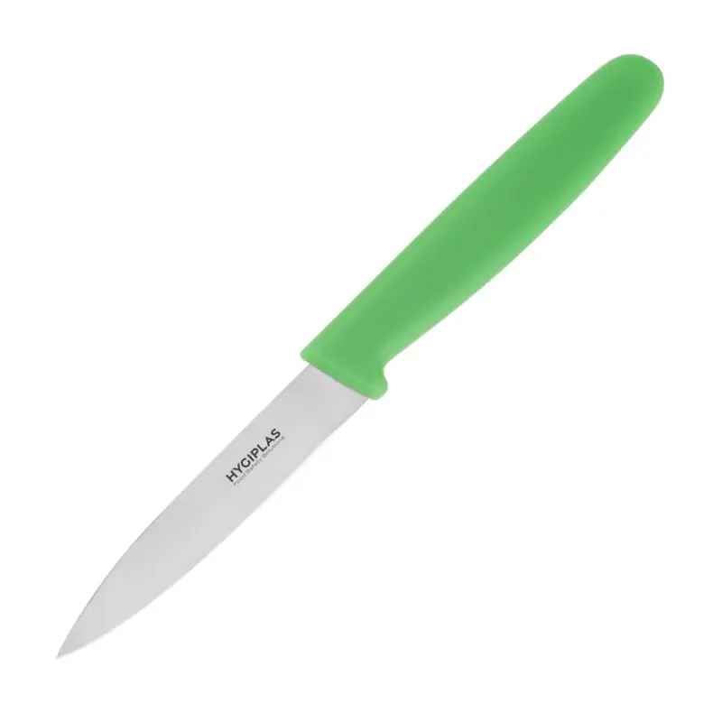 Couteau d’office Hygiplas manche vert lame 75 mm Couteau d’office Hygiplas manche vert lame 75 mm