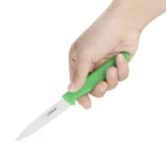 Couteau d’office Hygiplas manche vert lame 75 mm – vue 2