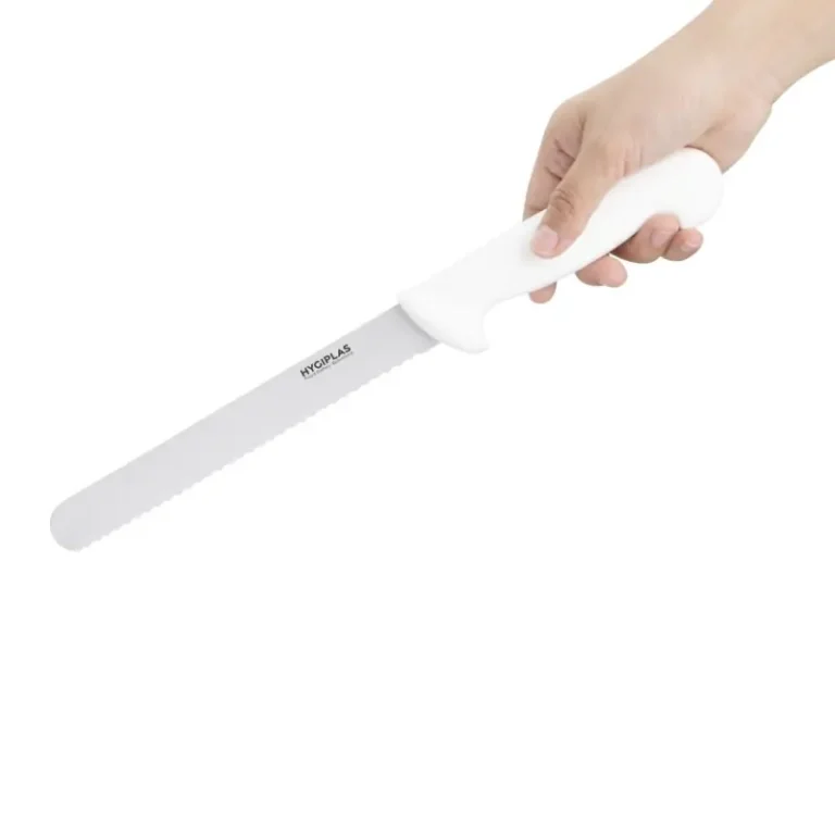 Couteau à pain Hygiplas manche blanc lame 203 mm – vue 2