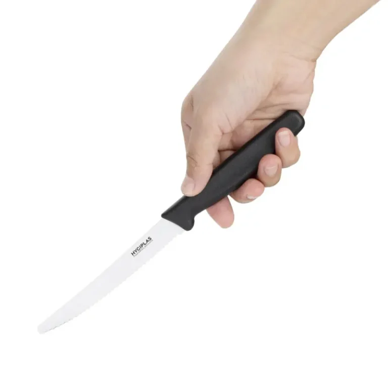 Couteau à tomates dentelé Hygiplas noir 100 mm – vue 2