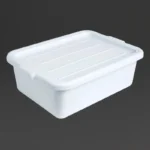 Couvercle pour conteneur alimentaire Vogue 26 L – Empilable – Blanc – vue 3