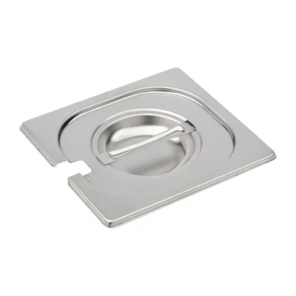 Couvercle inox Gastro M – GN 1/6 – Avec encoche – Inox 304