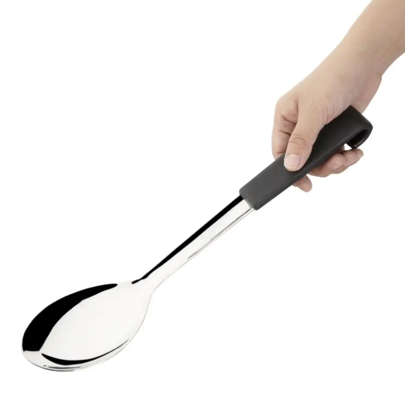 Cuillère de service Vogue inox 34 cm manche noir – vue 2