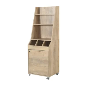 Desserte compacte à service haut GOLDINOX en bois chêne clair 600 mm