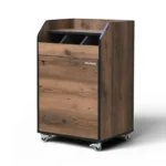 Desserte de service compacte Goldinox en bois décor Baroque sur roulettes, 600 x 510 x 990 mm