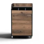 Desserte de service compacte Goldinox en bois décor Baroque sur roulettes, 600 x 510 x 990 mm – vue 4