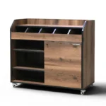 Desserte de service Goldinox 1100 mm en bois décor Baroque, porte à fermeture douce