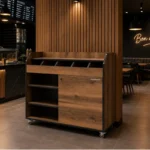 Desserte de service Goldinox 1100 mm en bois décor Baroque, porte à fermeture douce – vue 2