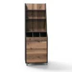 Desserte compacte à service haut Goldinox en bois décor Baroque, hauteur 1500 mm – vue 3