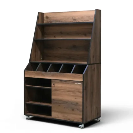 Desserte de service à service haut Goldinox 1100 mm en bois décor Baroque