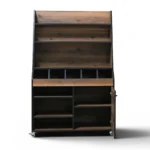 Desserte de service à service haut Goldinox 1100 mm en bois décor Baroque – vue 3