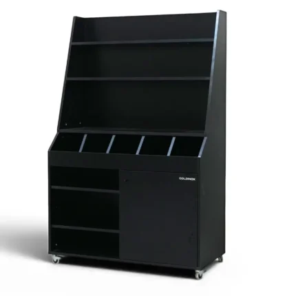 Desserte de service à service haut GOLDINOX en bois noir 1100 mm
