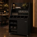 Desserte de service à service haut GOLDINOX en bois noir 1100 mm, vue 2