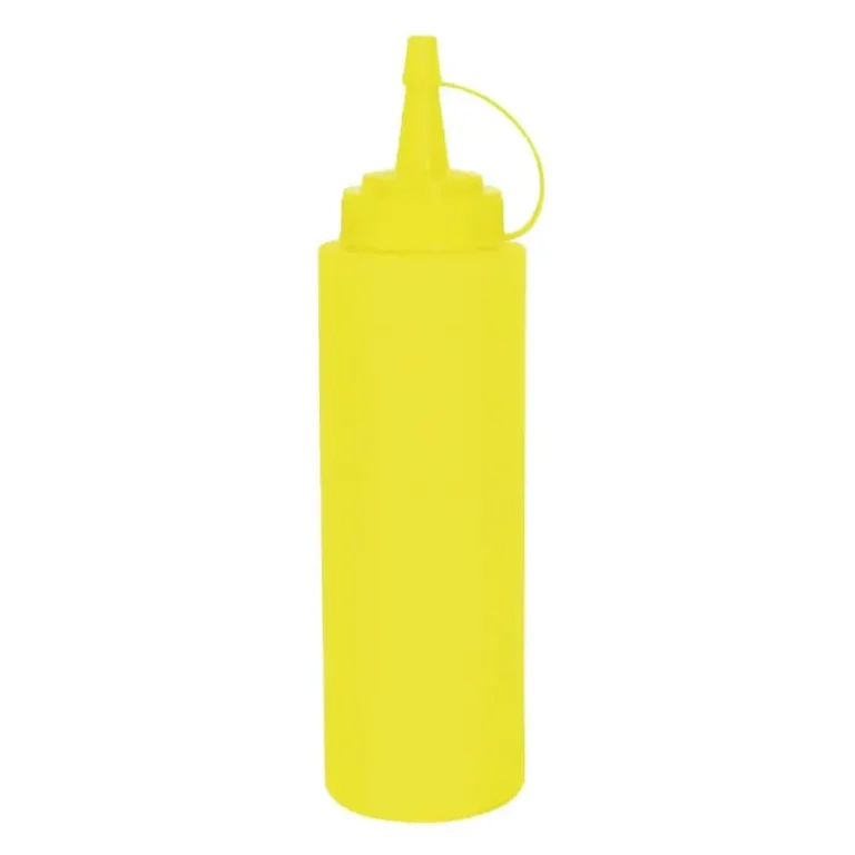 Distributeur de sauce Vogue 340 ml jaune à bouchon à vis