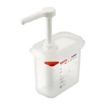 Distributeur de sauce Araven au format GN 1/9 avec pompe