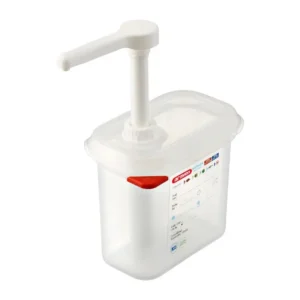 Distributeur de sauce Araven au format GN 1/9 avec pompe
