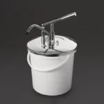 Distributeur de sauce à levier Schneider de 10 litres avec pompe inox