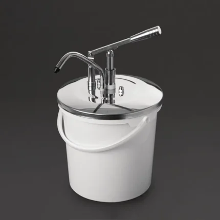 Distributeur de sauce à levier Schneider de 10 litres avec pompe inox