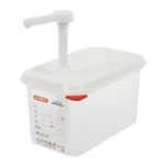 Distributeur de sauce à pompe Araven GN 1/4 de 4,3 litres