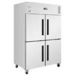 Double armoire réfrigérée positive Polar Série G – 4 portillons – 1152 L – GN 2/1 – Inox