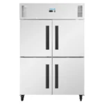 Double armoire réfrigérée positive Polar Série G – 4 portillons – 1152 L – GN 2/1 – Inox