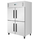 Double armoire réfrigérée positive Polar Série G – 4 portillons – 1152 L – GN 2/1 – Inox