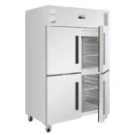 Double armoire réfrigérée positive Polar Série G – 4 portillons – 1152 L – GN 2/1 – Inox