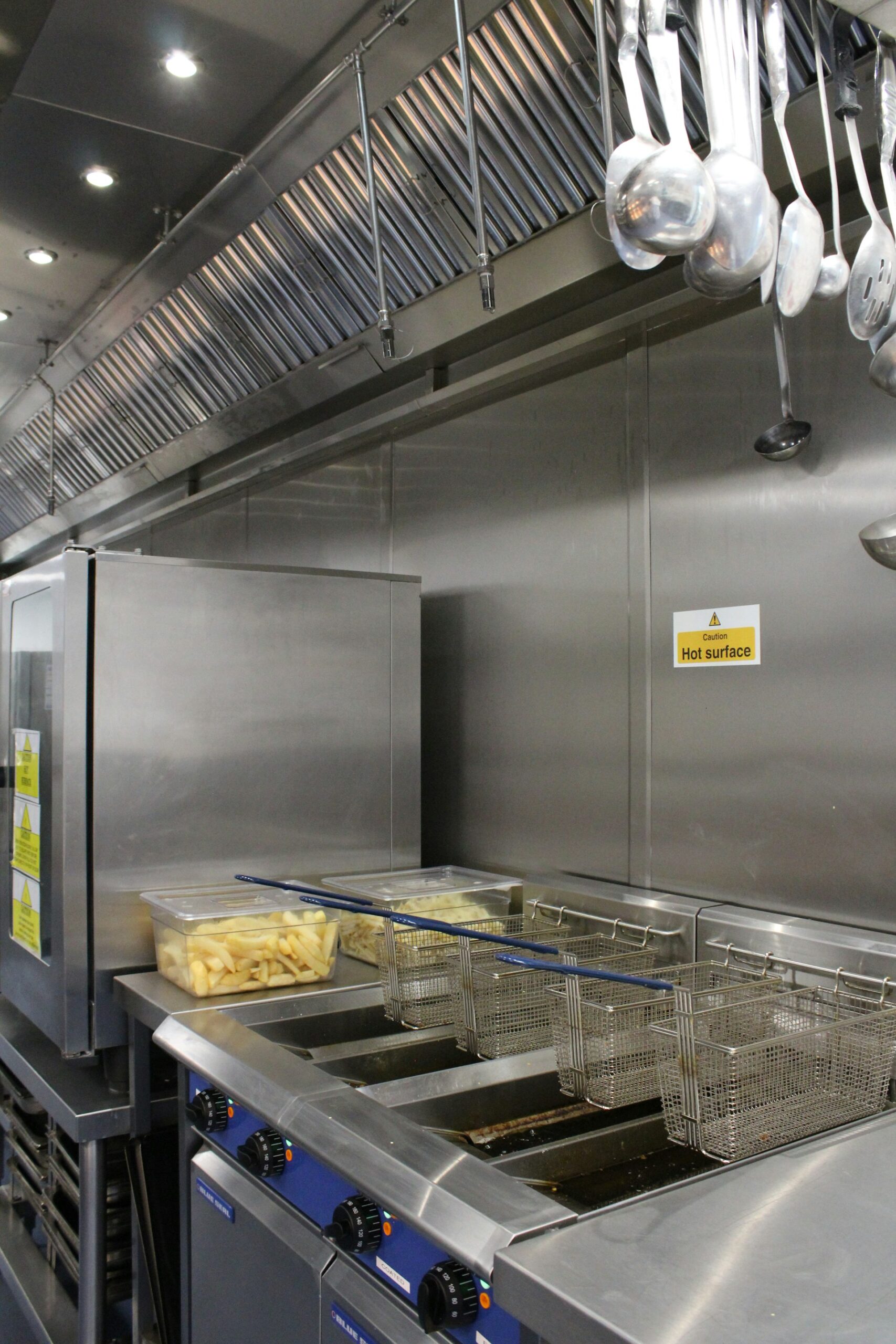 Friteuses inox avec leurs paniers
