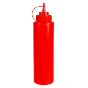 Grand flacon distributeur de sauce Vogue rouge de 994 ml