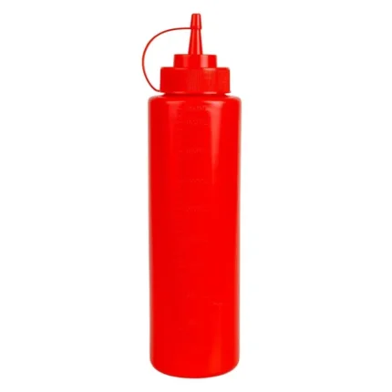Grand flacon distributeur de sauce Vogue rouge de 994 ml