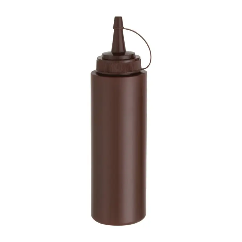 Petit flacon distributeur de sauce Vogue marron de 227 ml Petit flacon distributeur de sauce Vogue marron de 227 ml