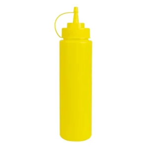 Flacon distributeur de sauce Vogue jaune de 681 ml