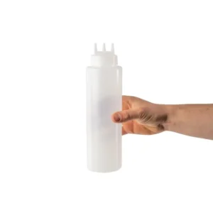 Flacon à sauce souple Vogue 3 embouts 908 ml transparent – vue 2