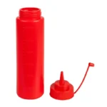 Flacon à sauce Vogue rouge 681 ml à embout ajustable – vue 3