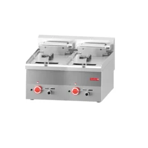 Friteuse électrique Gastro M deux cuves de 10 litres en inox