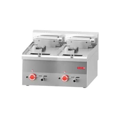 Friteuse électrique Gastro M deux cuves de 10 litres en inox