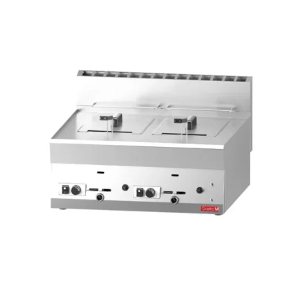 Friteuse gaz Gastro M 650 deux cuves de 8 litres en inox