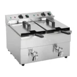 Friteuse à induction double Buffalo deux cuves de 7,5 L en inox
