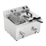 Friteuse à induction double Buffalo deux cuves de 7,5 L en inox – vue 4