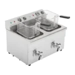 Friteuse à induction double Buffalo deux cuves de 7,5 L en inox – vue 6