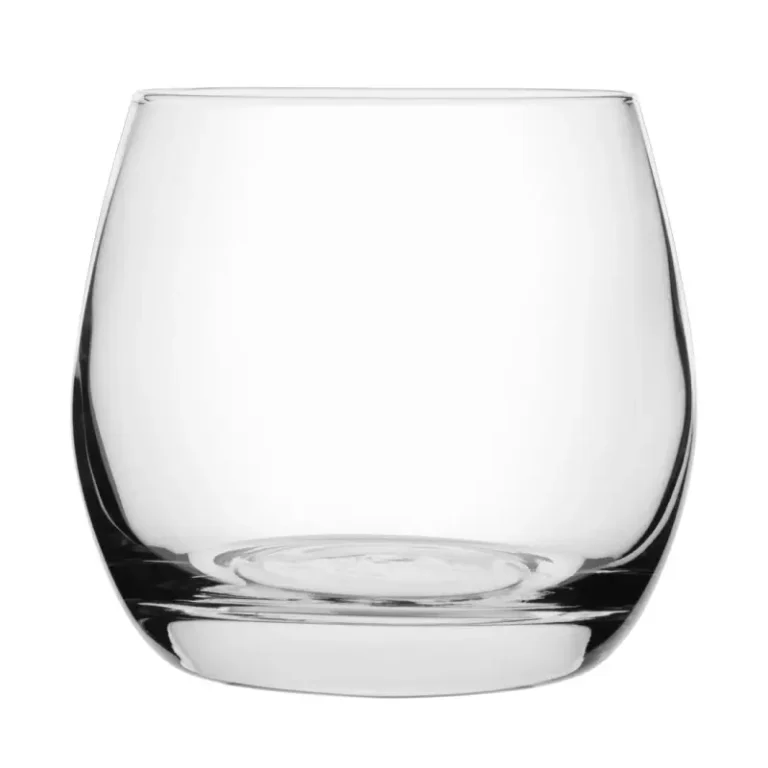 Gobelets rocks arrondis Olympia – 330 ml – Lot de 6 – Verre – Bord roulé