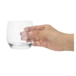 Gobelets rocks arrondis Olympia – 330 ml – Lot de 6 – Verre – Bord roulé