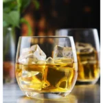 Gobelets rocks arrondis Olympia – 330 ml – Lot de 6 – Verre – Bord roulé