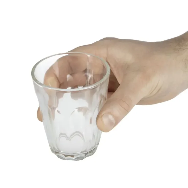 Gobelet Olympia 200 ml en verre trempé à facettes – vue 2