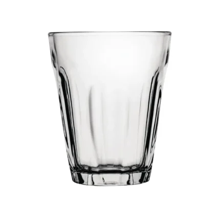 Gobelets Olympia – 230 ml – Lot de 12 – Verre trempé – Facettes – Empilables