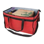 Grand sac à pizza isotherme Vogue rouge avec bandoulière