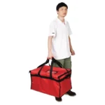 Grand sac à pizza isotherme Vogue rouge avec bandoulière – vue 2