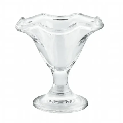 Grandes coupes à dessert Olympia en verre pressé