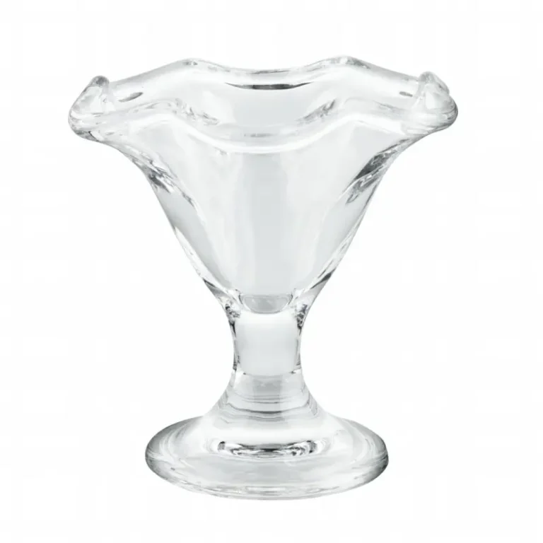 Grandes coupes à dessert Olympia en verre pressé