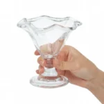 Grandes coupes à dessert Olympia en verre pressé – vue 4